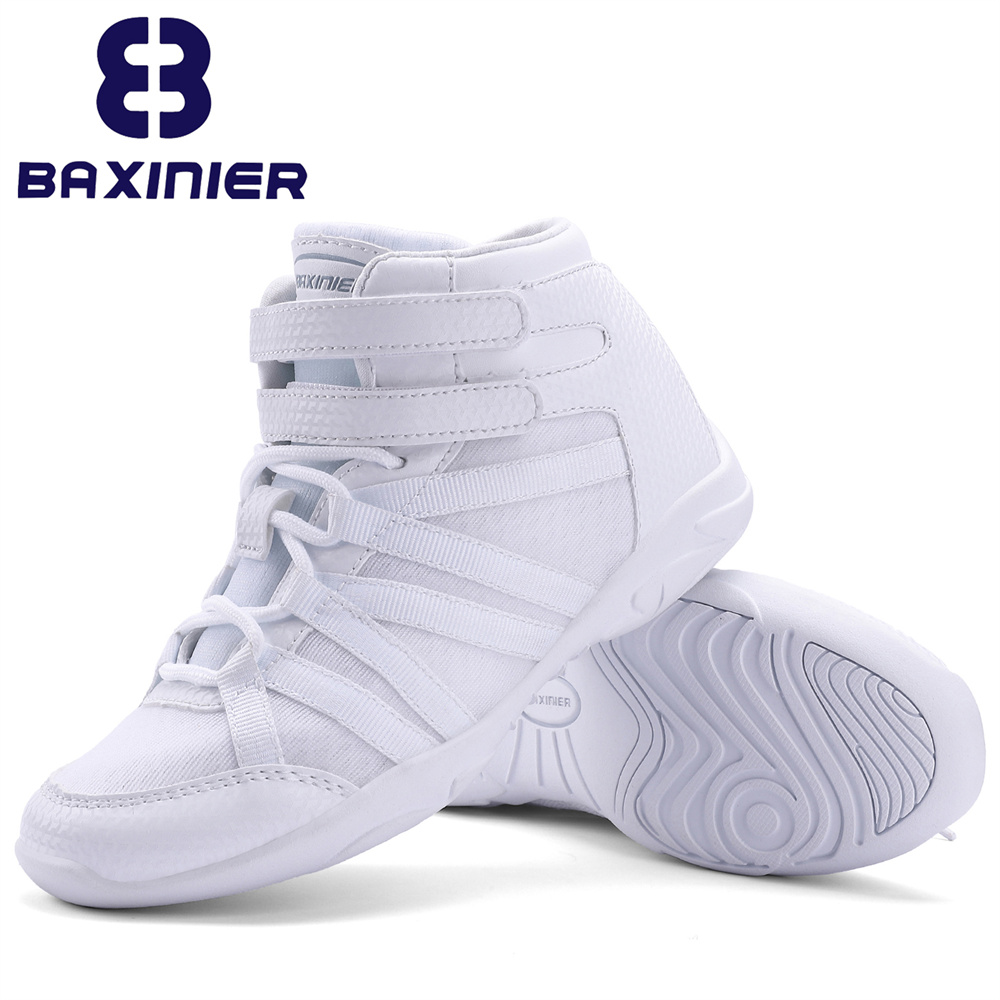 Badminton Shoes - BAXINIER Weiße High-Top-Cheerleading-Schuhe für Mädchen, leichte