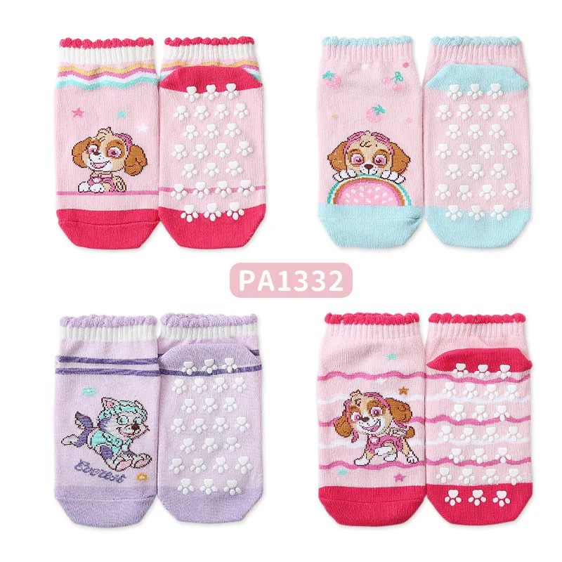 Sports Grip - 4 Stück PAWS PATROLS Rutschfeste Sportsocken,