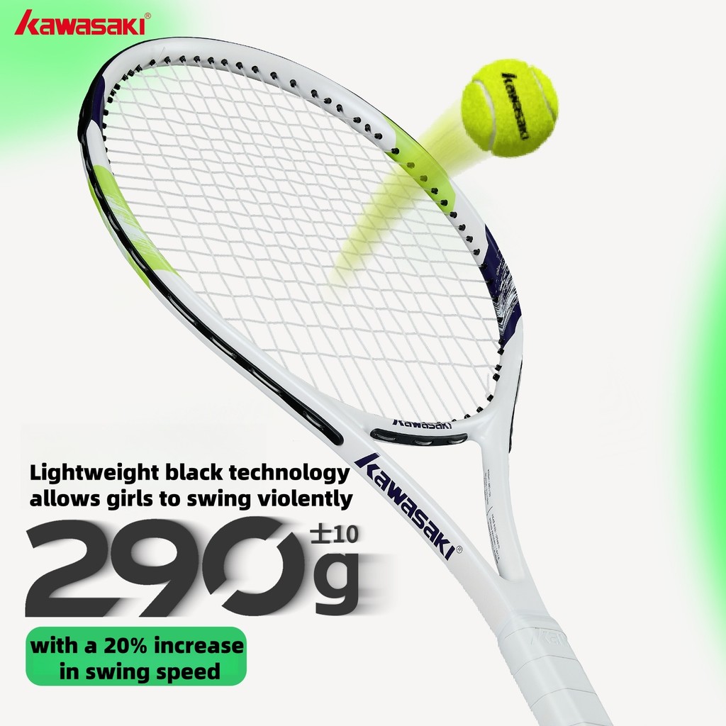 Badminton Racket Carbon - Kawasaki Light Tennisschläger-Set, Carbon-Verbund-Schläger-Set, KD1 und
