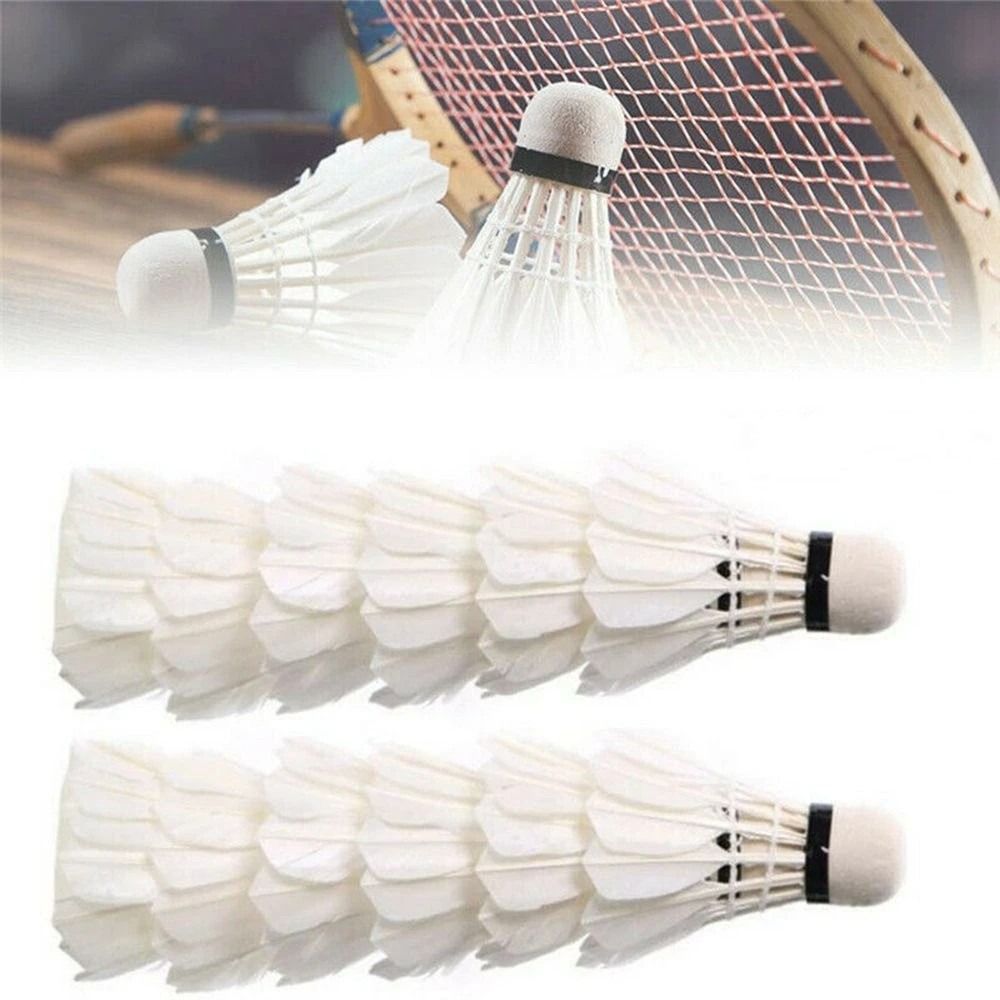 3/6/12 Stück Neue Weiße Badmin – Feather Shuttlecock Bewertung und Preis